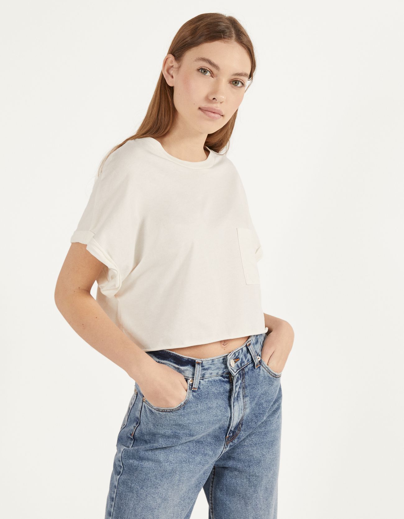 bershka cropped shirt