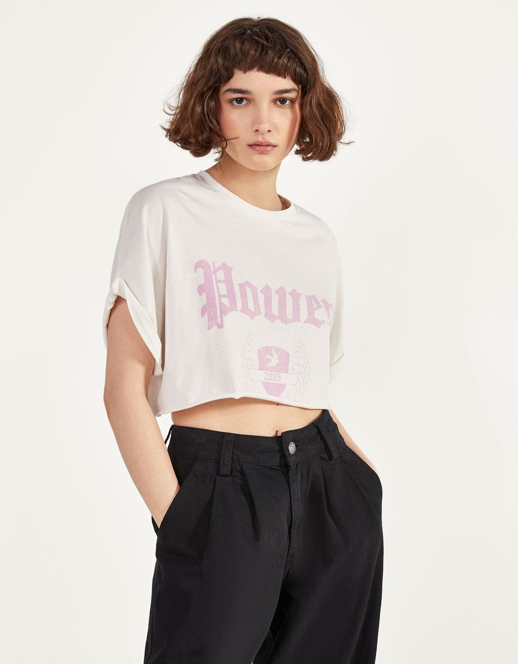 bershka cropped shirt