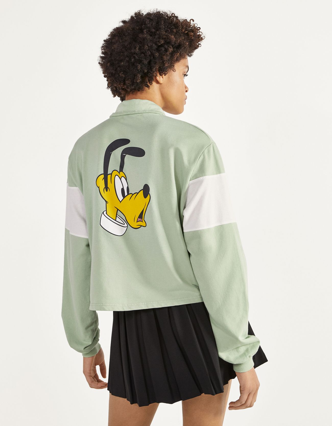 Bershka Pluto yazılı polo t-shirt 0 Bershka Pluto yazılı polo t-shirt 1