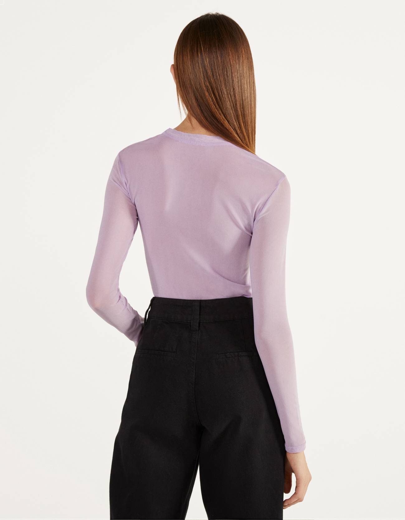 Bershka İşlemeli tül tişört 0 Bershka İşlemeli tül tişört 1