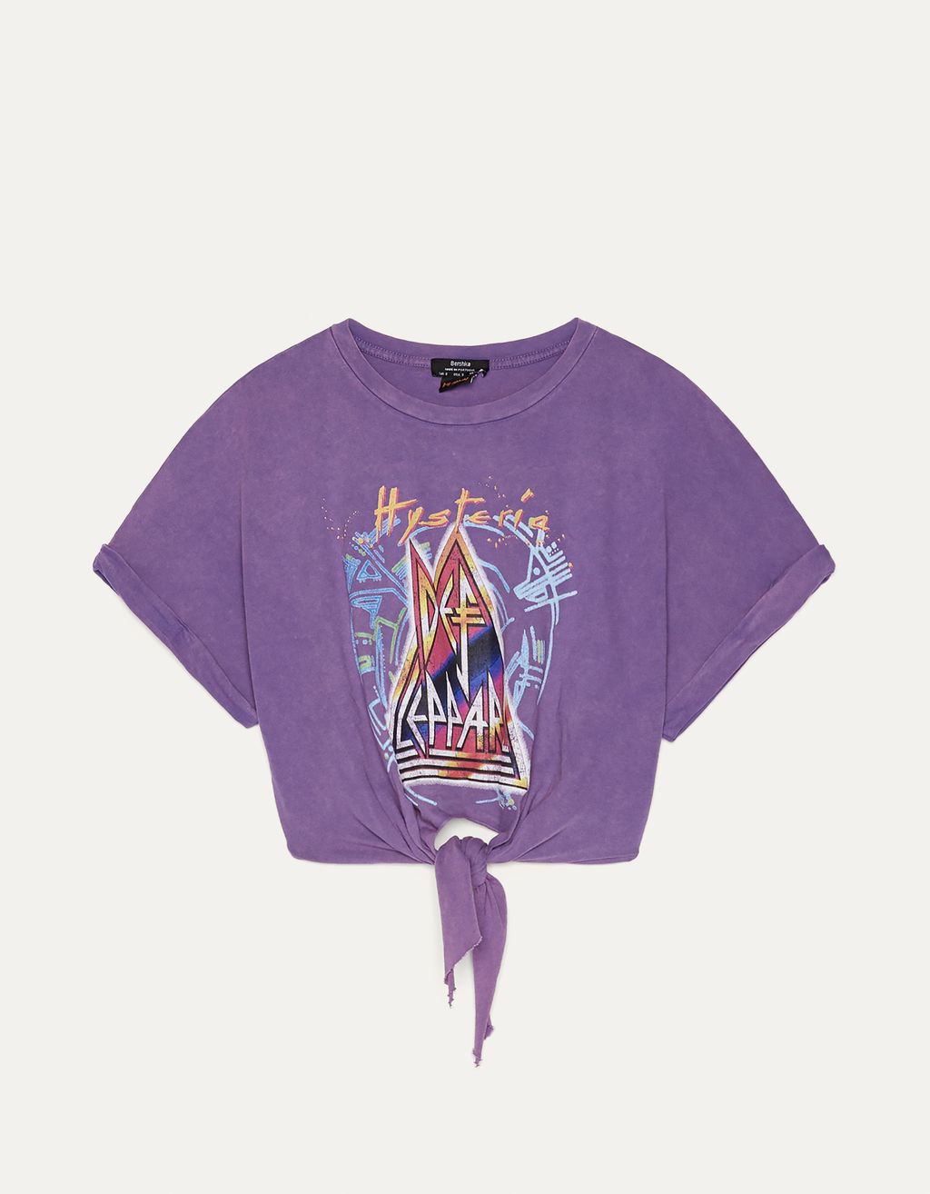 Def Leppard T-shirt with knot detail 