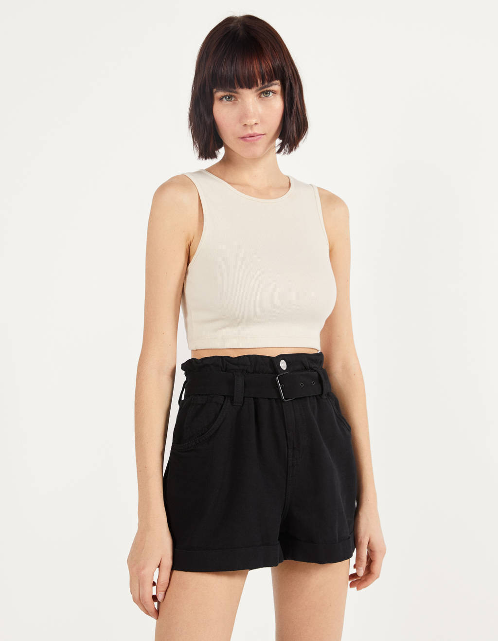 Denim Shorts Paper Bag Skirt Forever 21 VAMA LIFESTYLES