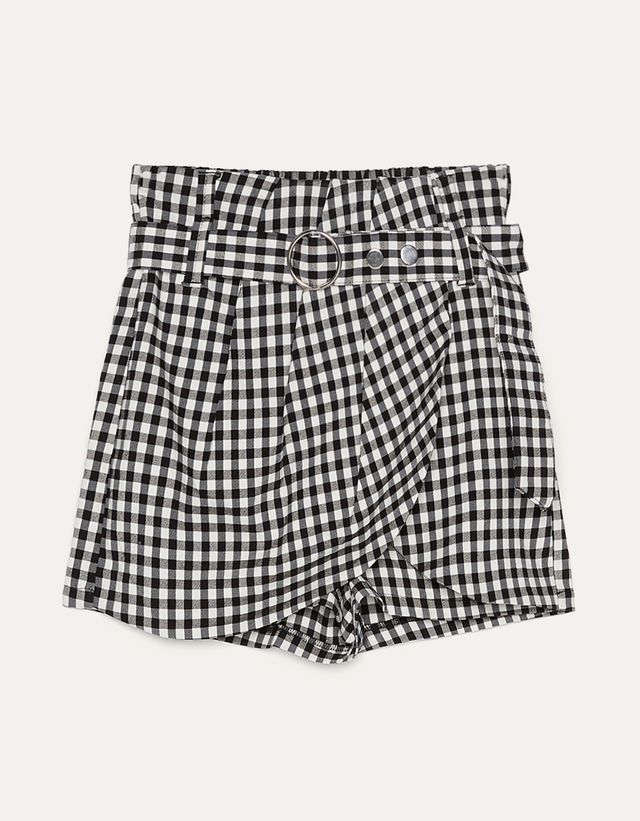 Falda pantalón con cuadro vichy - Mujer | Bershka
