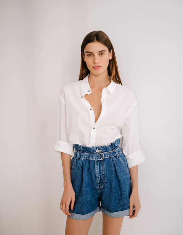 short paper bag denim