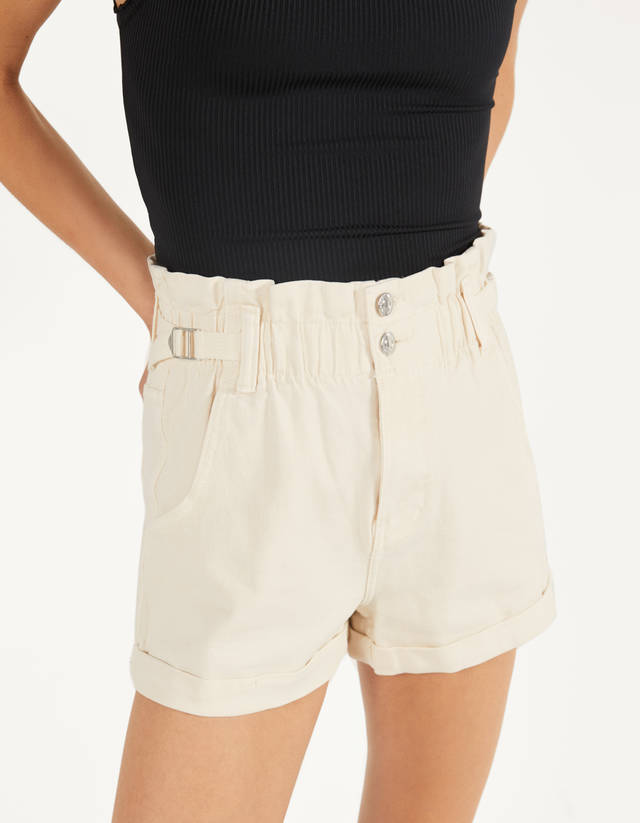 elastic waistband and belt loops - null 