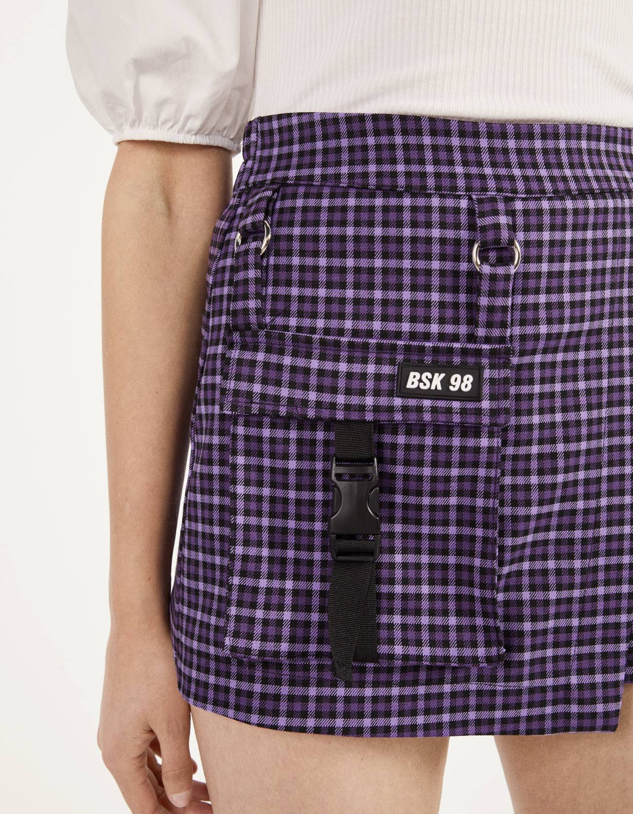 Базовая юбка-шорты Фиолетовый Bershka