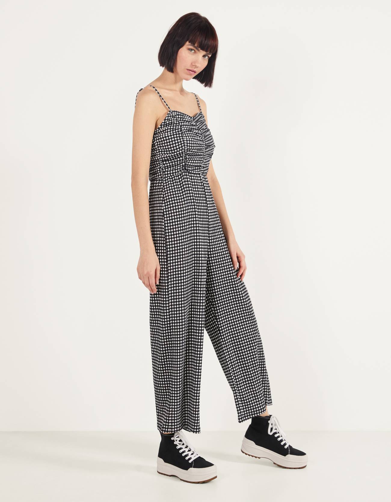 jumpsuit with buckle straps