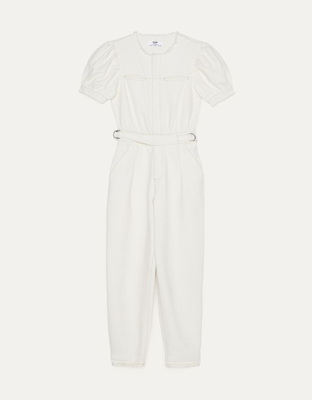 bershka jumpsuit beige