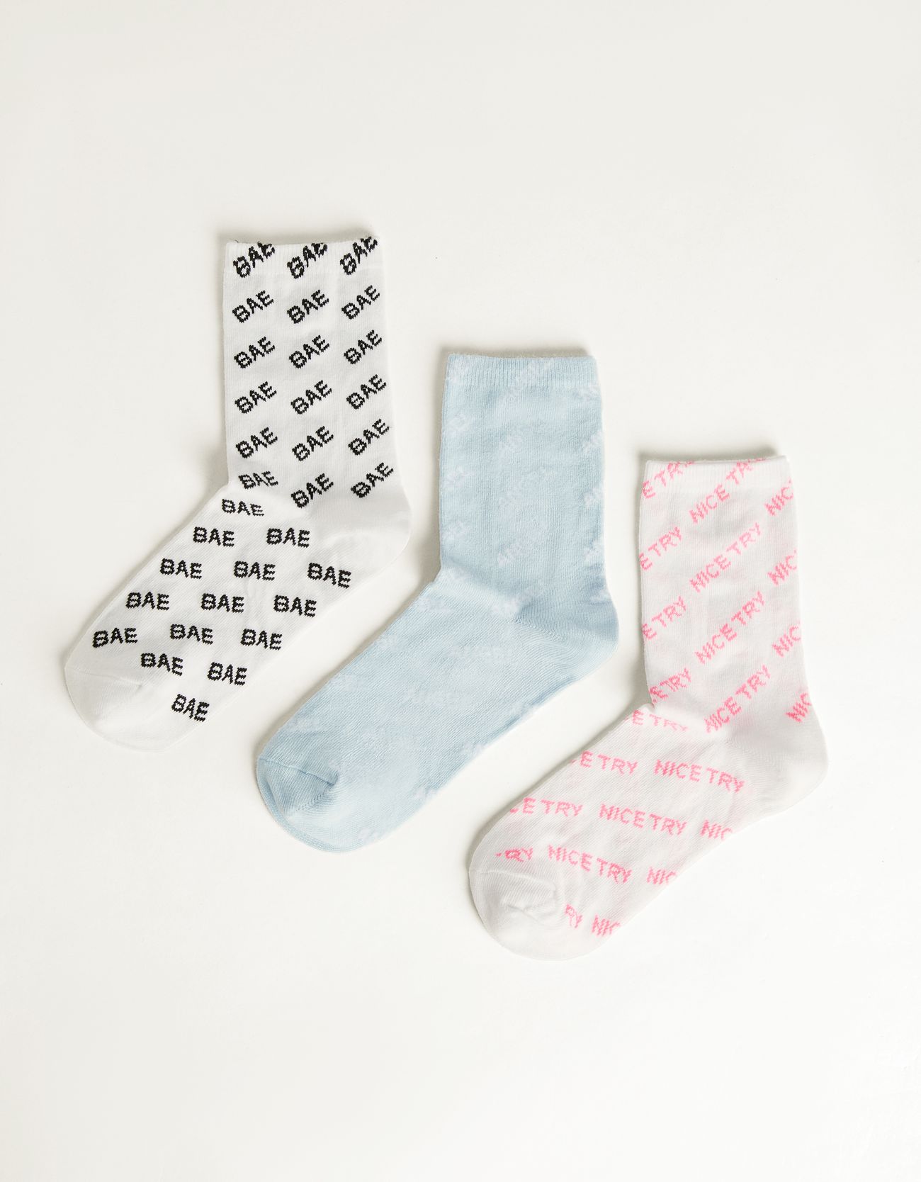 Pack of printed socks - Trousers - Bershka Spain
