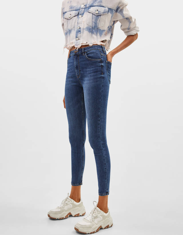 Jeans Skinny High Waist - Mujer | Bershka