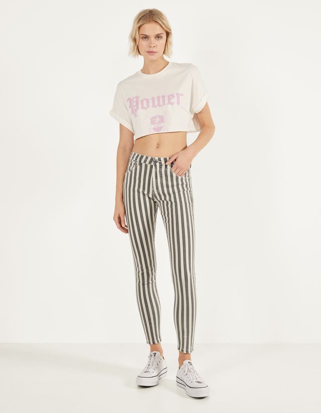 Jeans Push Up 5 bolsillos - Skinny - Bershka Honduras