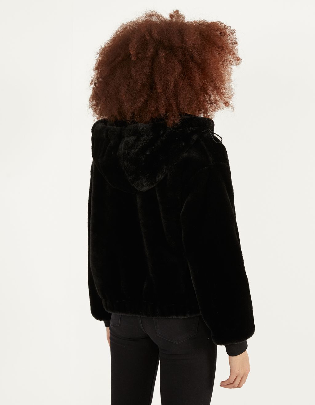 fluffy jacket bershka