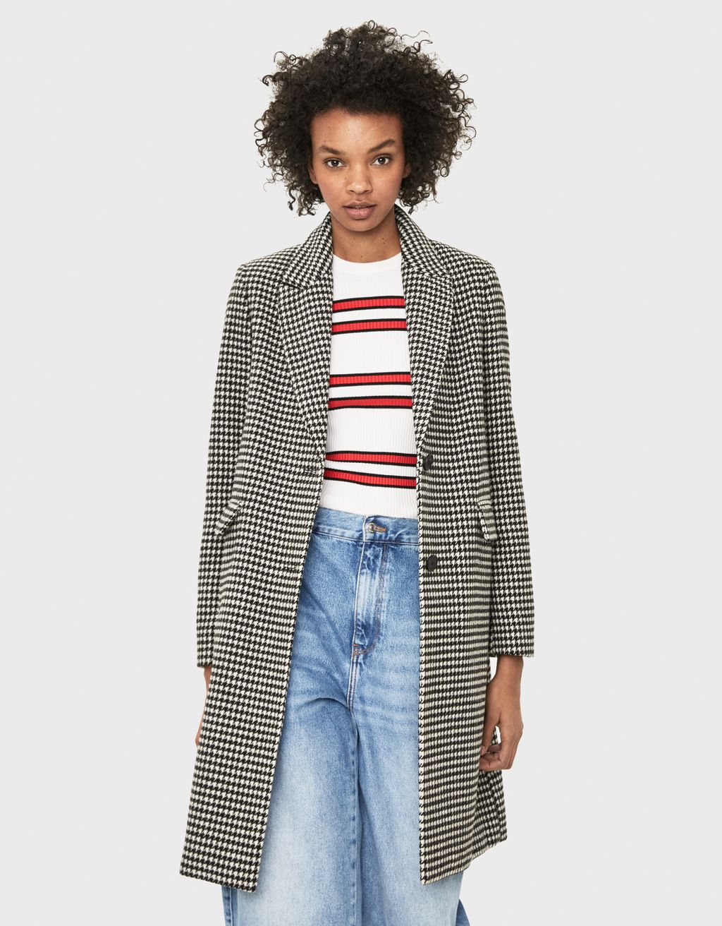 plaid coat zara