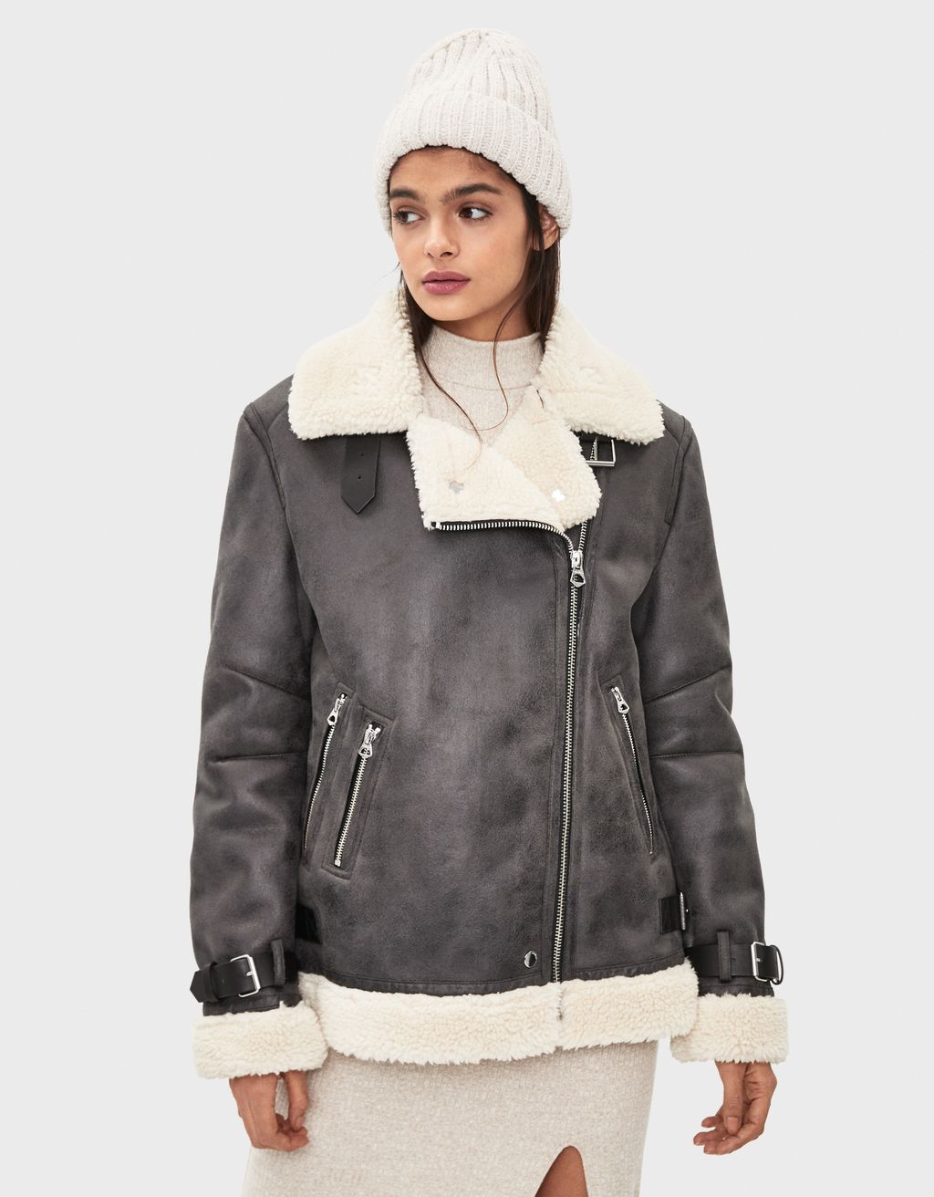 bershka double faced jacket