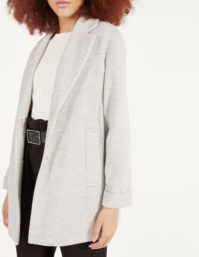 Abrigo con corte recto - null - Bershka Maroc