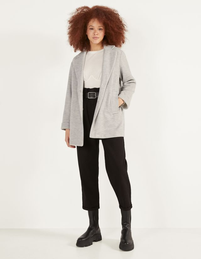 Abrigo con corte recto - null - Bershka Maroc