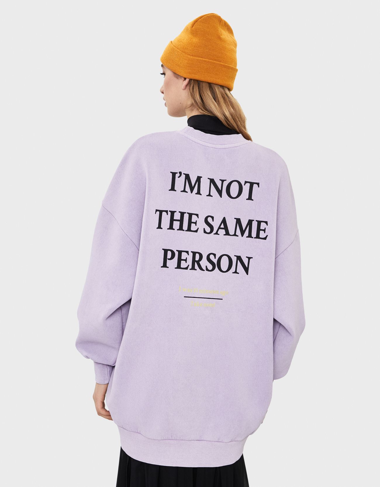 Bershka Baskılı soluk efektli sweatshirt 0 Bershka Baskılı soluk efektli sweatshirt 1
