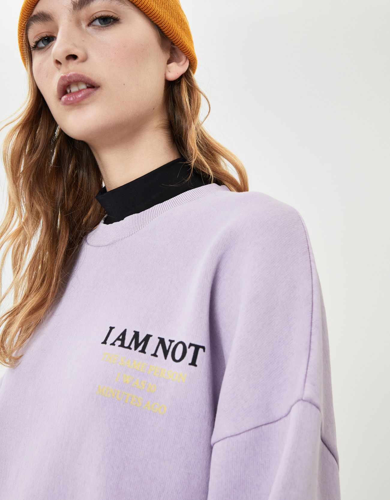 Bershka Baskılı soluk efektli sweatshirt 2 Bershka Baskılı soluk efektli sweatshirt 3
