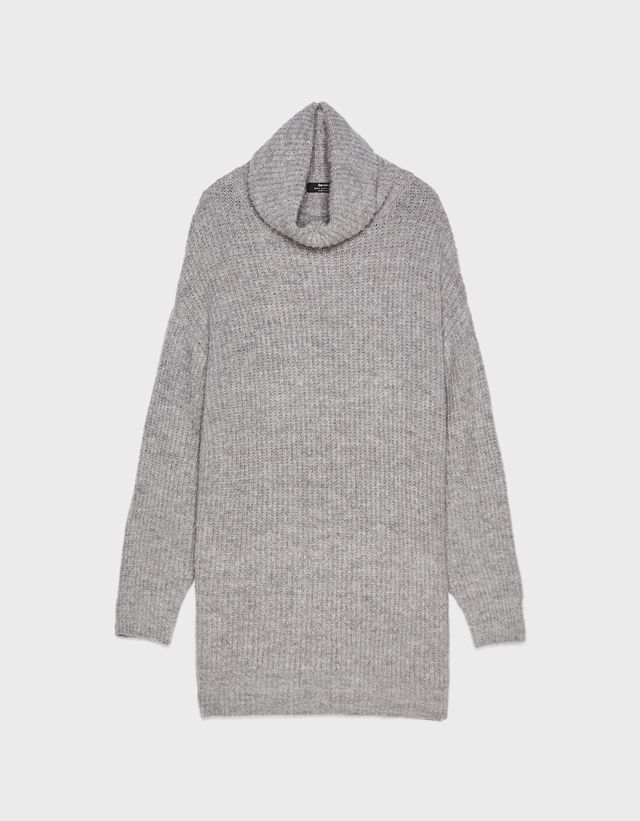 grey oversized turtleneck jumper