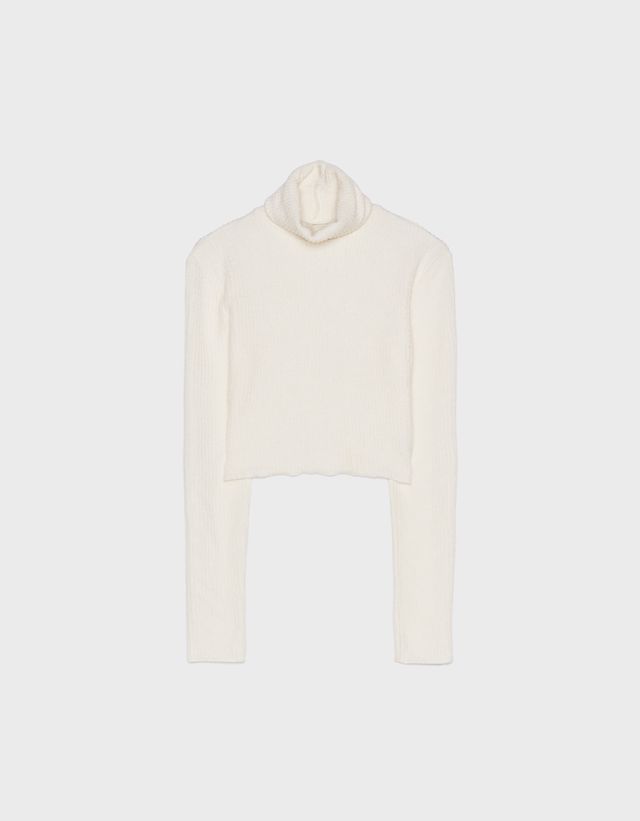 Long sleeve turtleneck crop top 