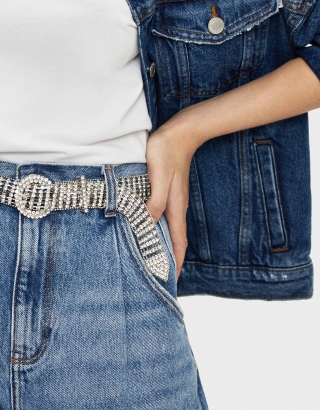 Ceinture à strass - Ceintures - Bershka Lebanon