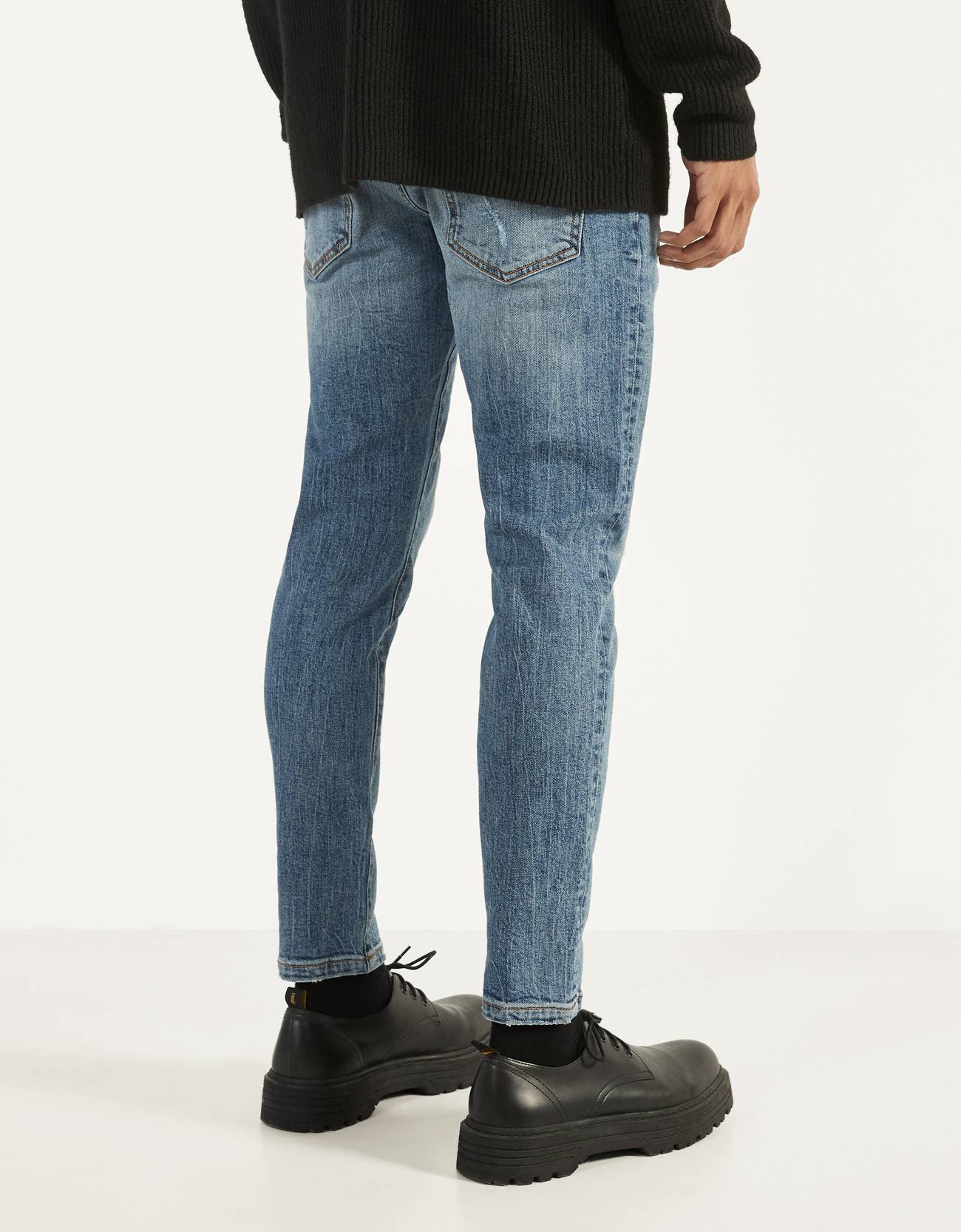Bershka Yamalı skinny fit jean 0 Bershka Yamalı skinny fit jean 1