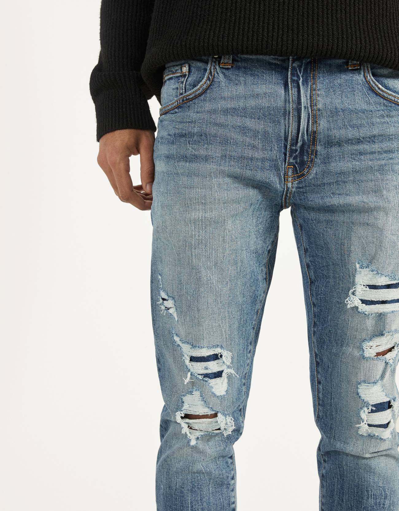 Bershka Yamalı skinny fit jean 10 Bershka Yamalı skinny fit jean 11