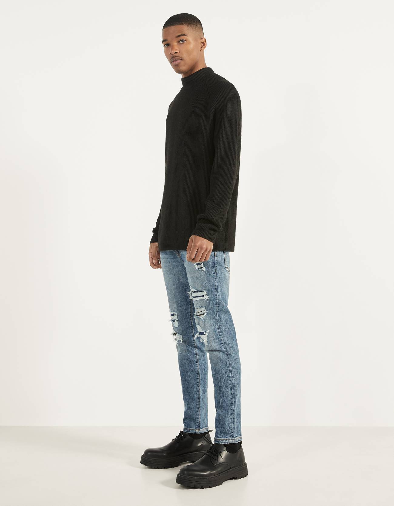 Bershka Yamalı skinny fit jean 8 Bershka Yamalı skinny fit jean 9