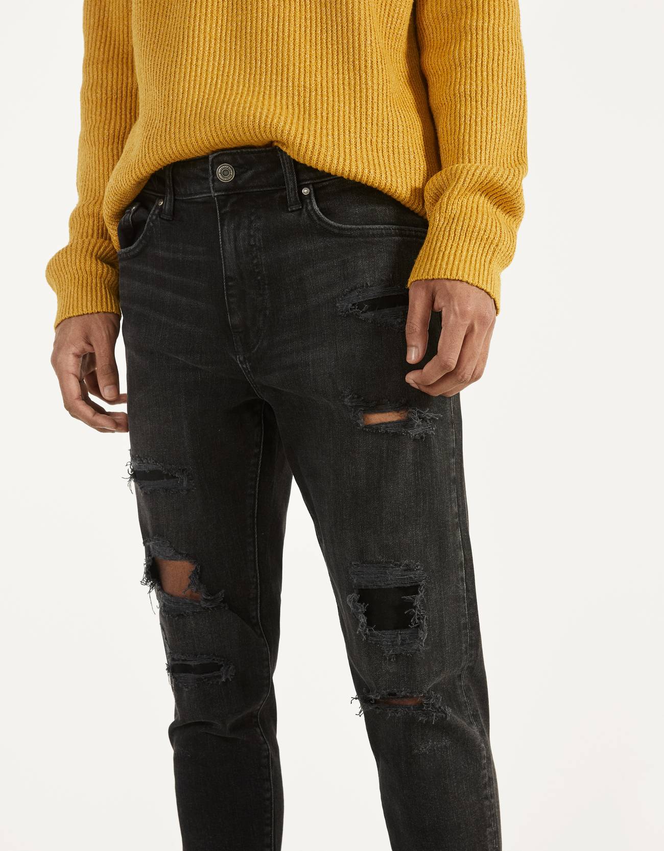 Bershka Yamalı skinny fit jean 8 Bershka Yamalı skinny fit jean 9