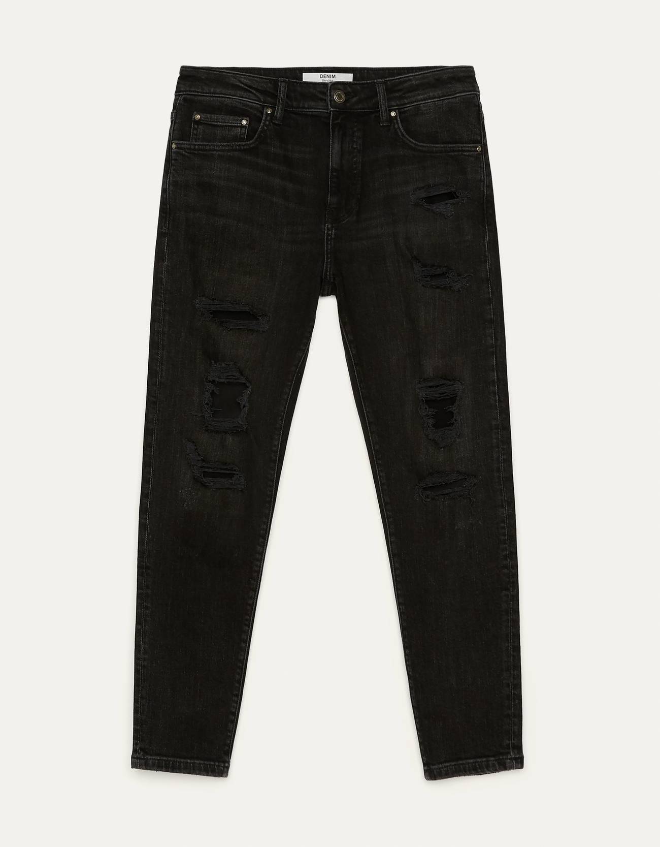 Bershka Yamalı skinny fit jean 4 Bershka Yamalı skinny fit jean 5