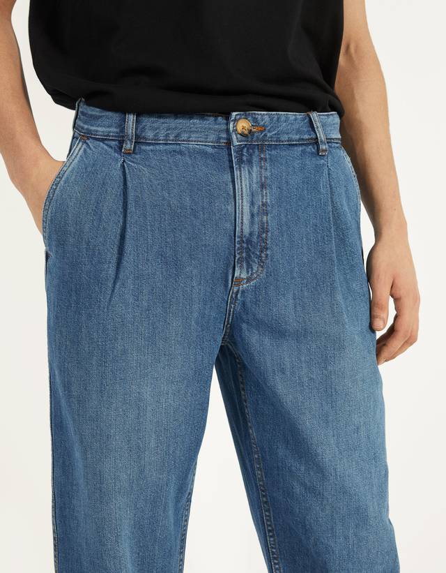 Balloon fit jeans - Trousers - Bershka 