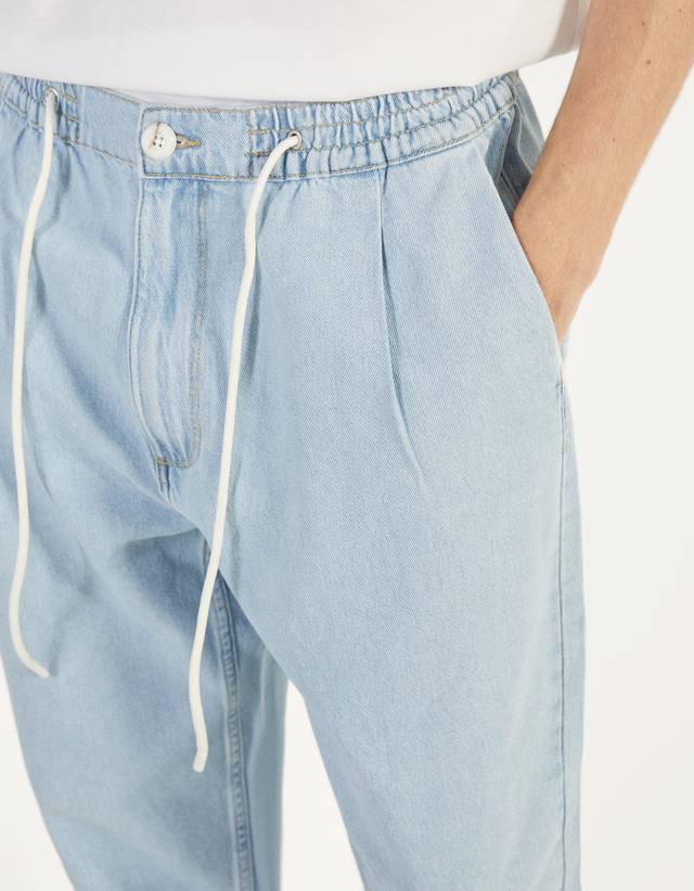 Elastik belli jean