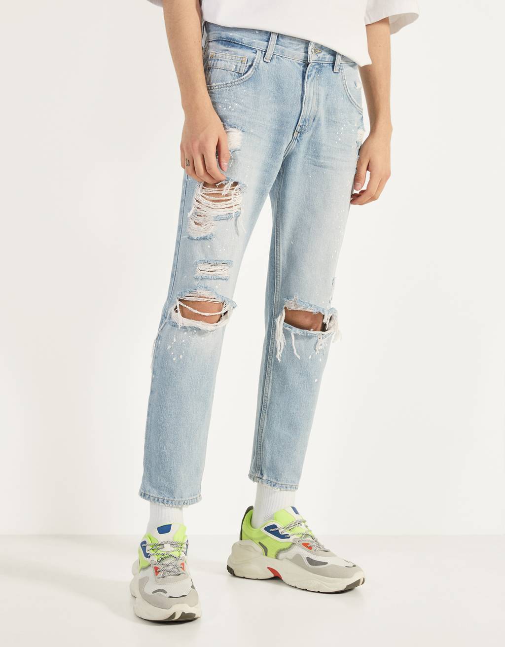 bershka slim cropped fit