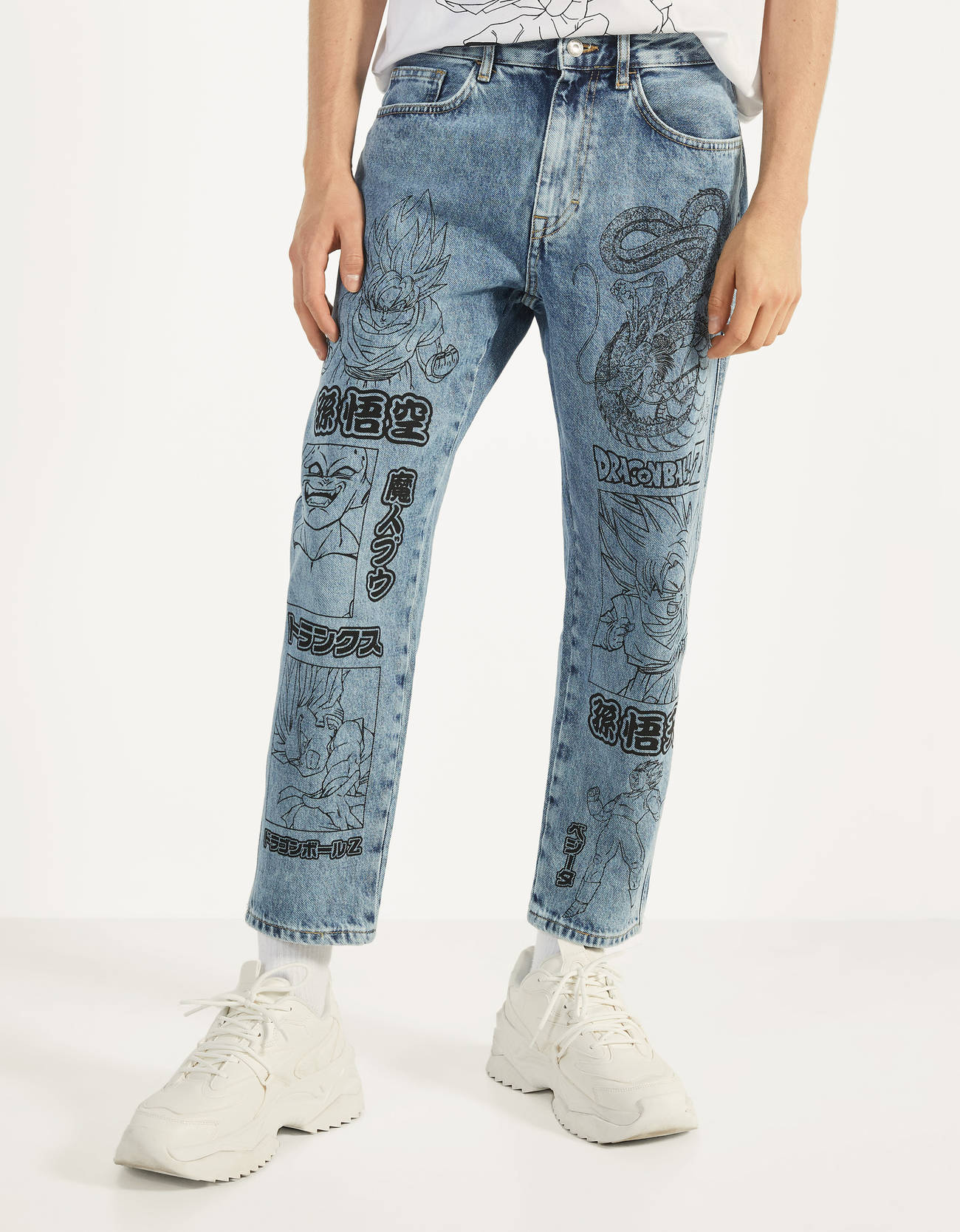 Dragon Ball Z x Bershka loose fit jeans - Collaborations® - Bershka Russia