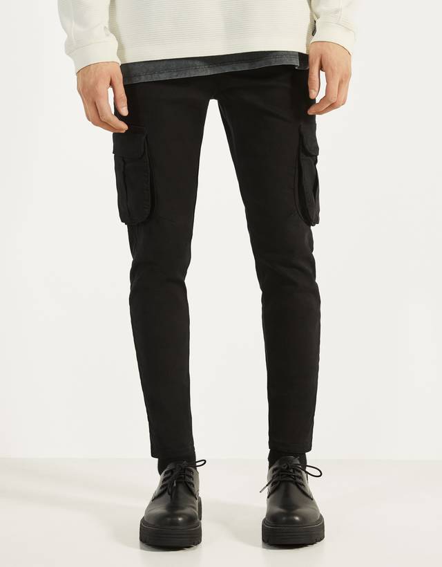 skinny fit cargo trousers