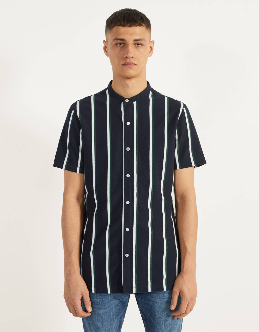 camisa cuello mao primark