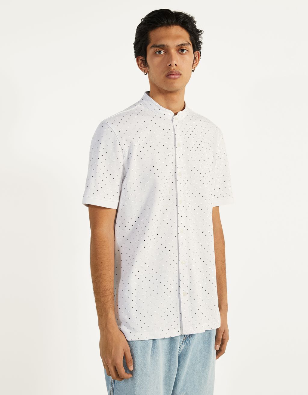 camisas manga corta hombre bershka