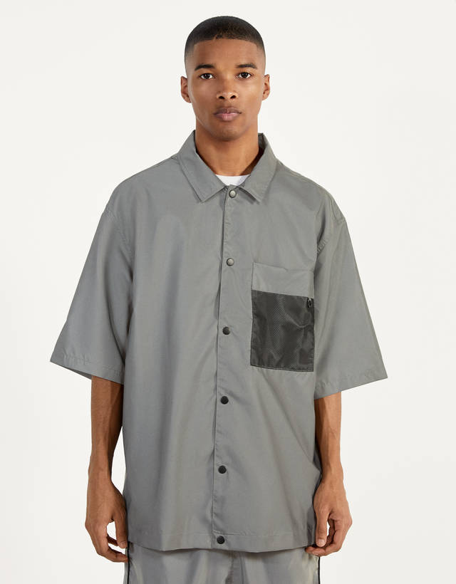 camisa de rayas hombre bershka