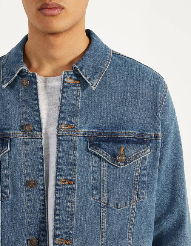 Denim jacket - Denim - Bershka Lithuania
