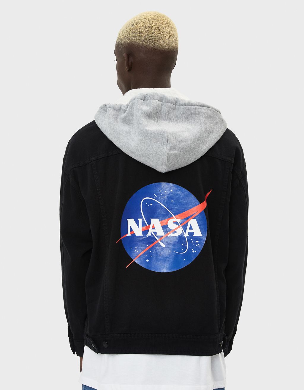 NASA denim jacket with hood - null 