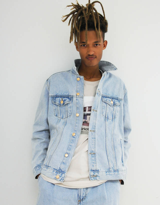 bershka denim jacket mens