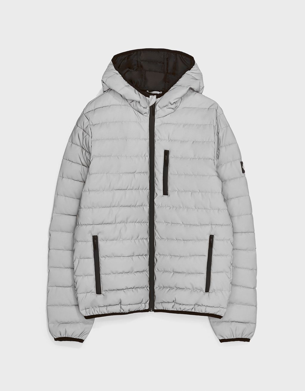 Reflective Puffer Jacket With Hood New Bershka Montenegro