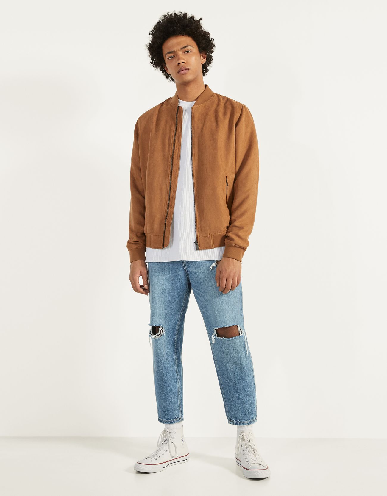 Bershka Süet bomber ceket 6 Bershka Süet bomber ceket 7