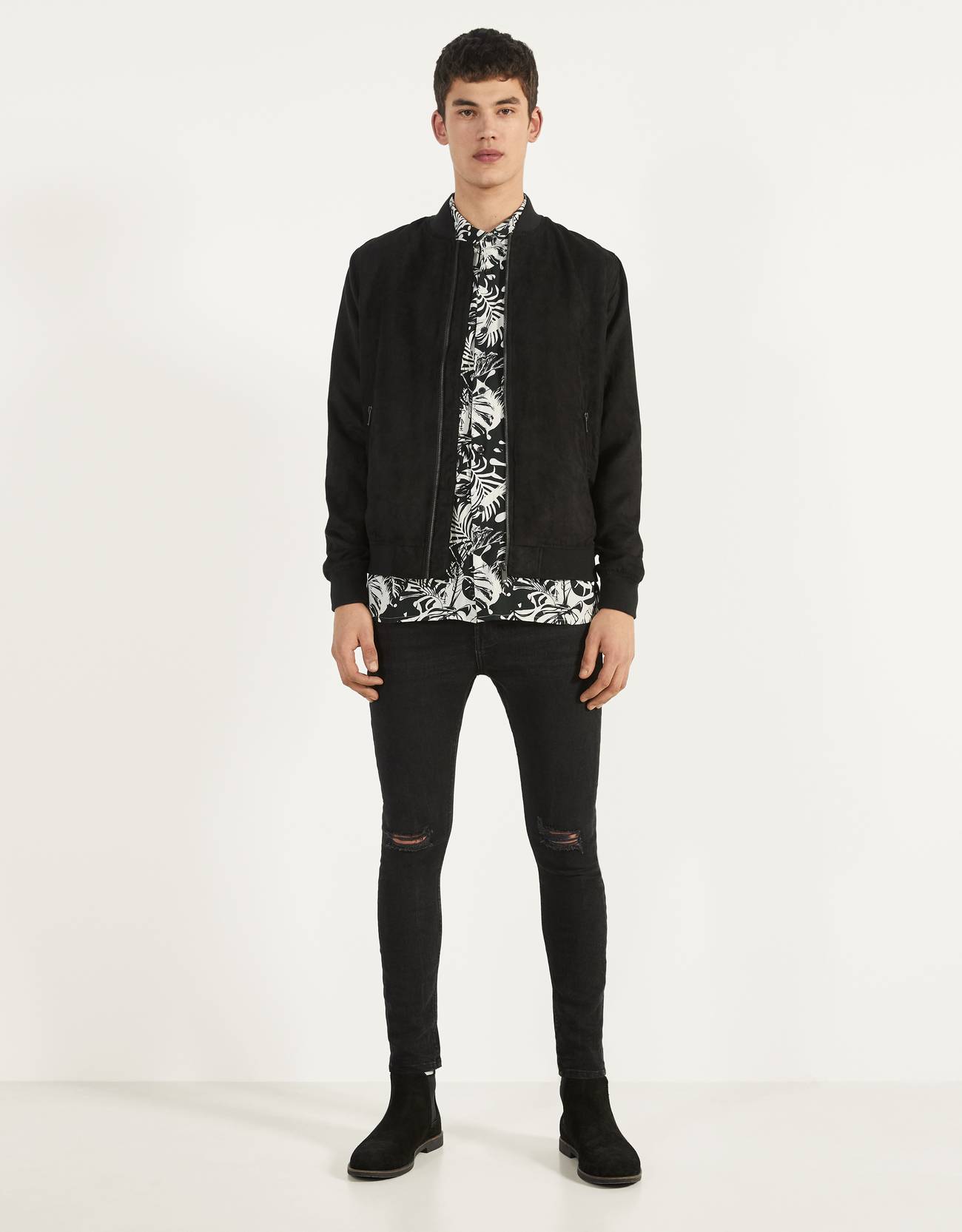 Bershka Süet bomber ceket 4 Bershka Süet bomber ceket 5
