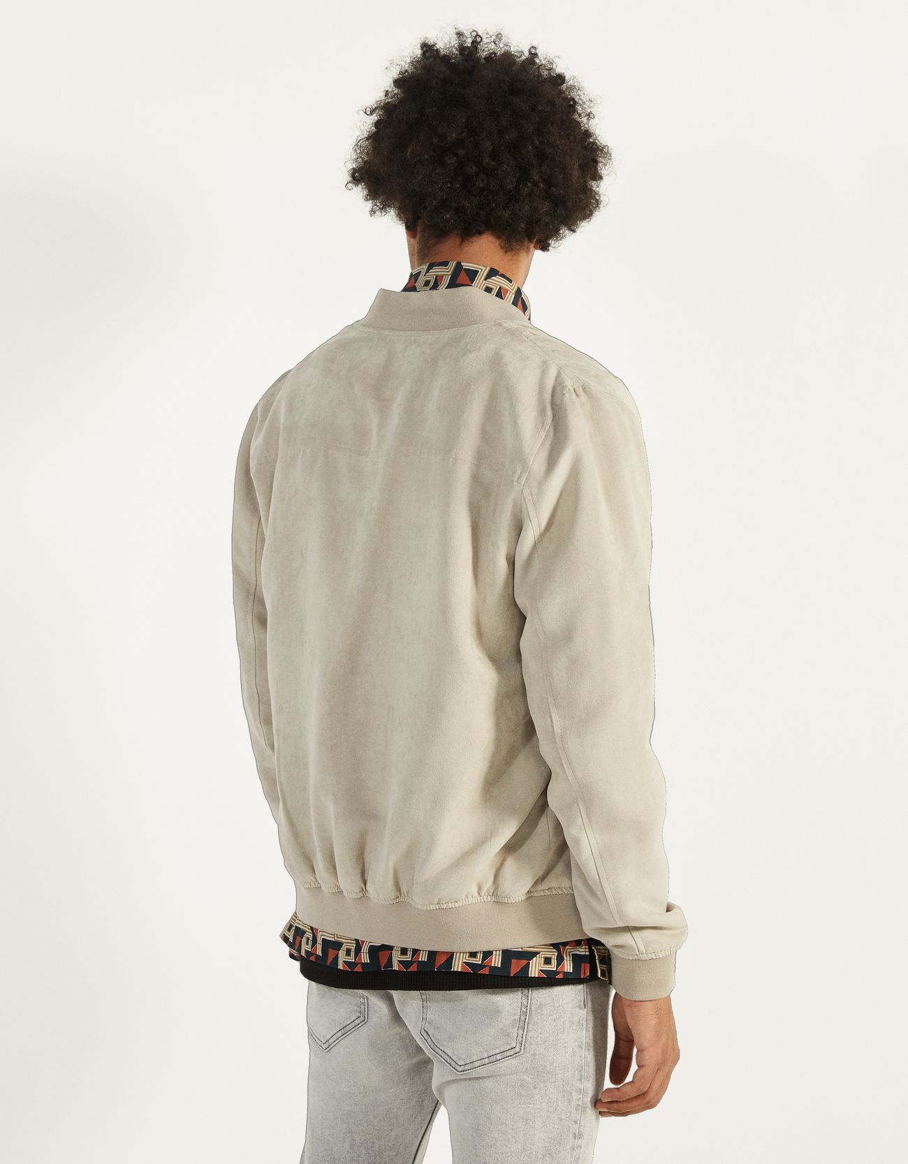 Bershka Süet bomber ceket 0 Bershka Süet bomber ceket 1