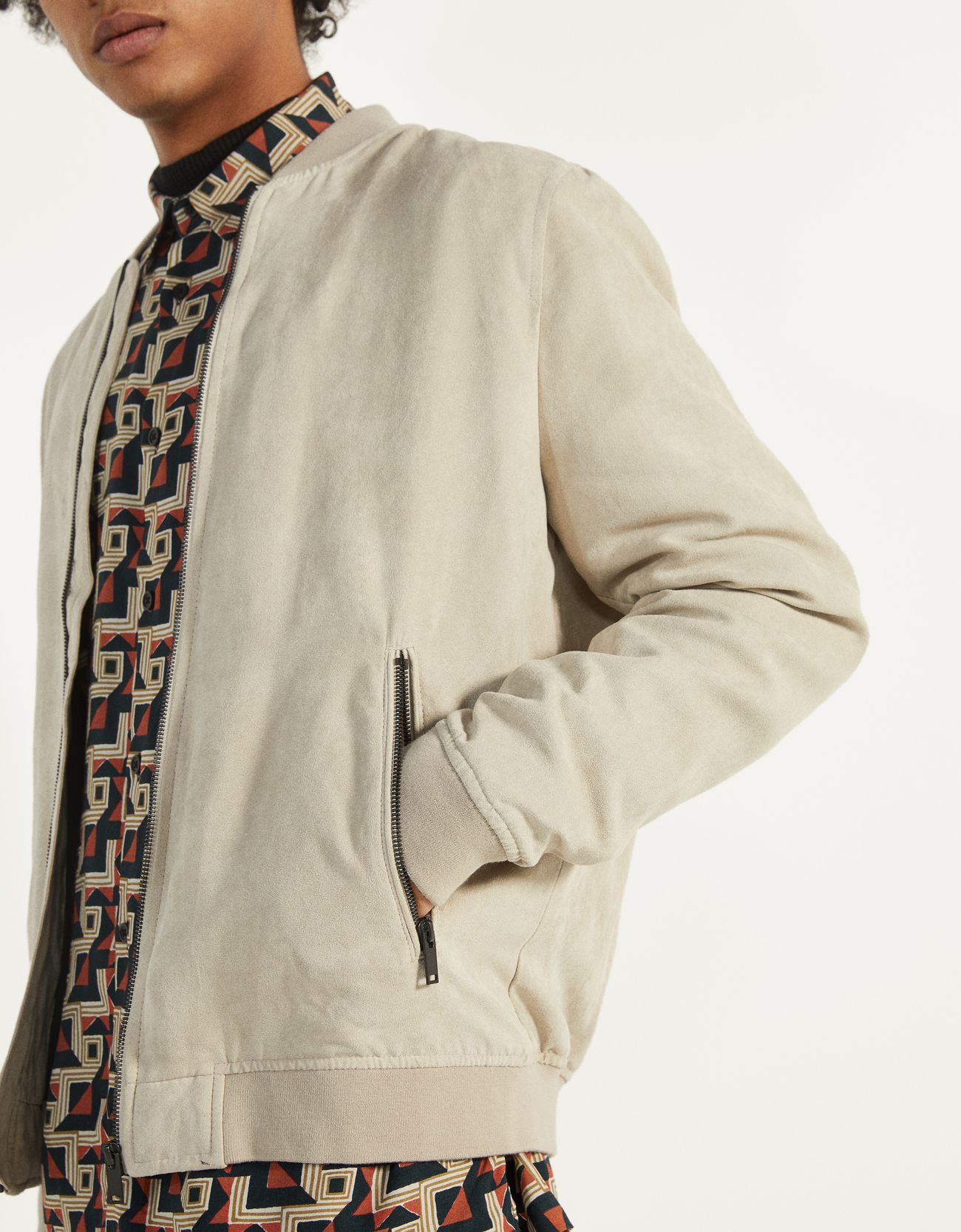 Bershka Süet bomber ceket 2 Bershka Süet bomber ceket 3