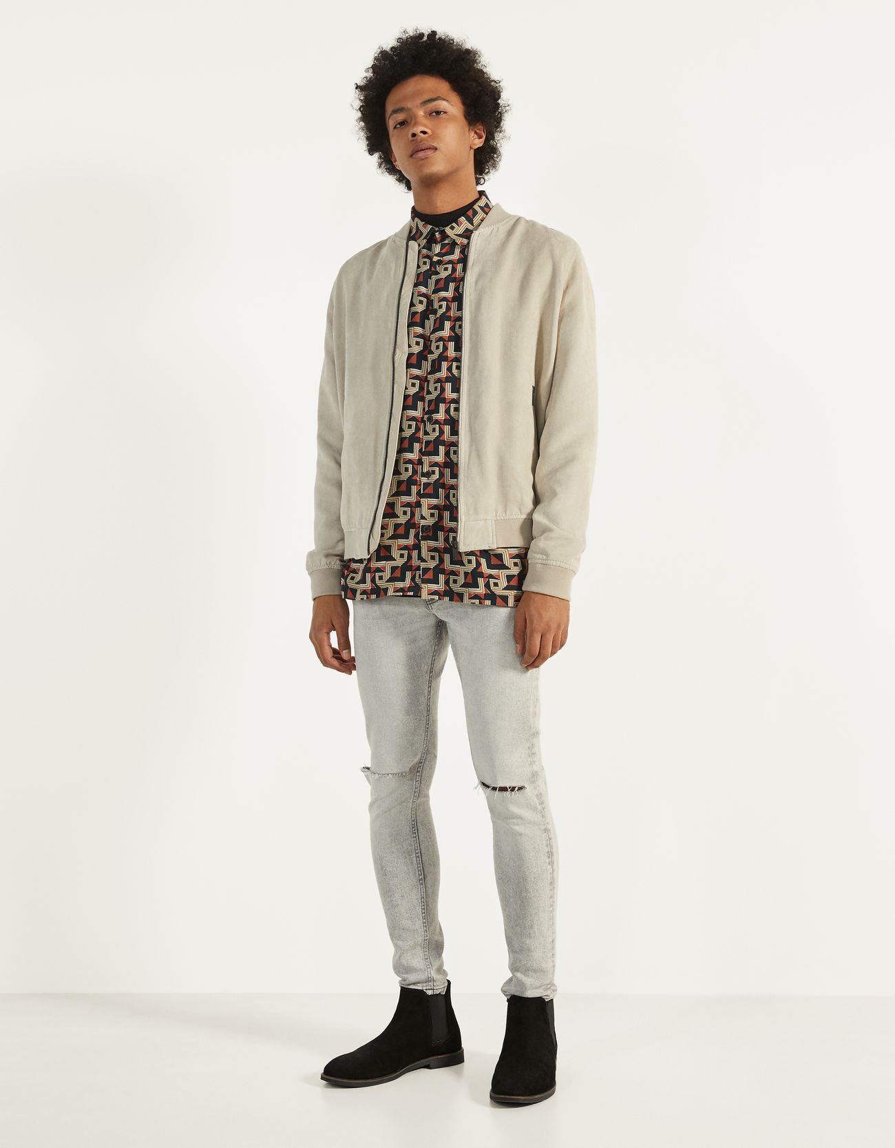 Bershka Süet bomber ceket 4 Bershka Süet bomber ceket 5