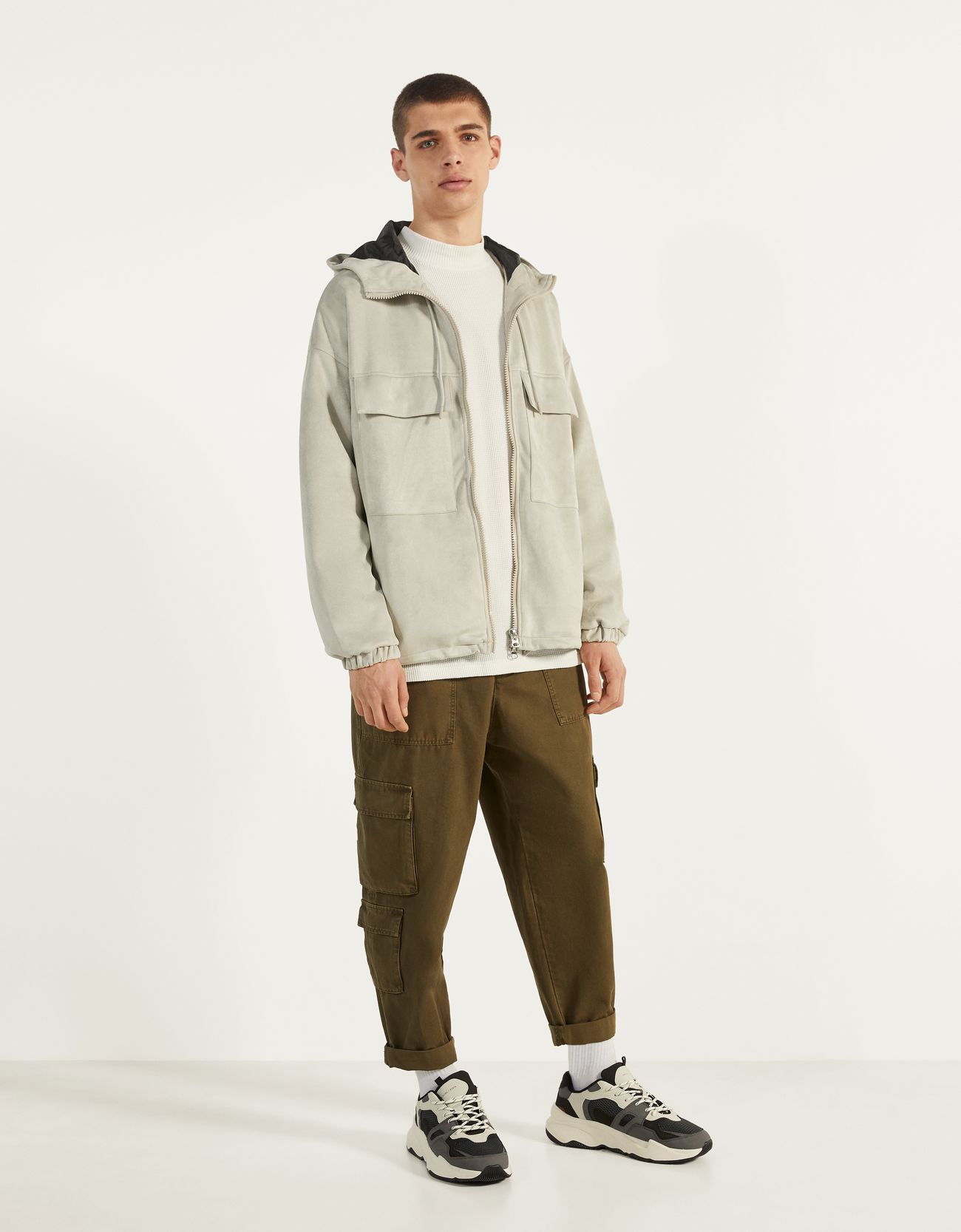Bershka Suni süet oversize ceket 4 Bershka Suni süet oversize ceket 5