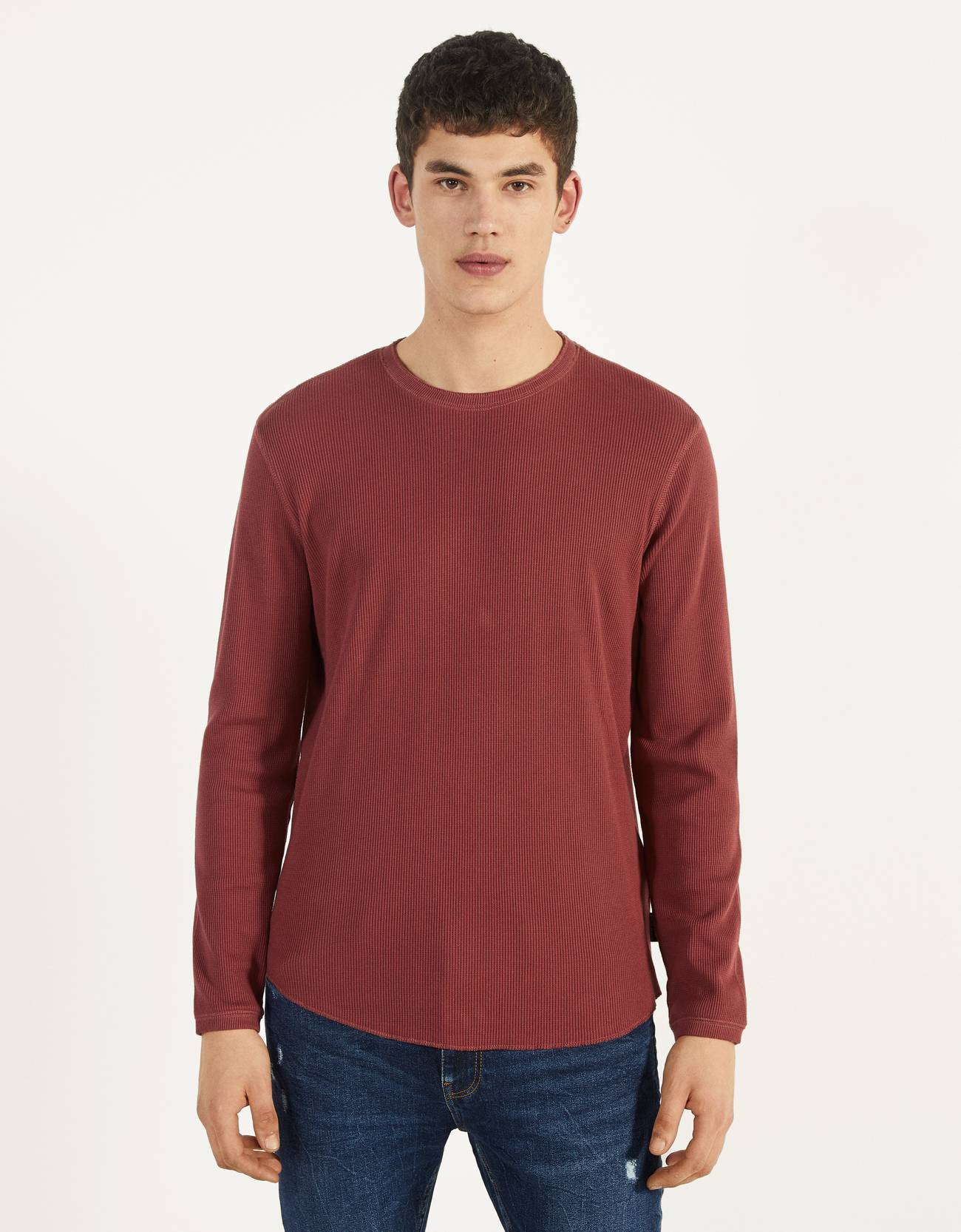 Bisiklet Yaka Kazak Mini Bershka Turkey