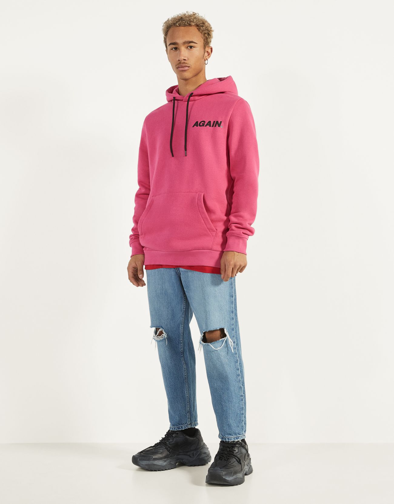 Bershka Desenli kapüşonlu sweatshirt 6 Bershka Desenli kapüşonlu sweatshirt 7